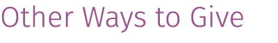 Other Ways to Give 