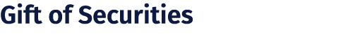 Gift of Securities