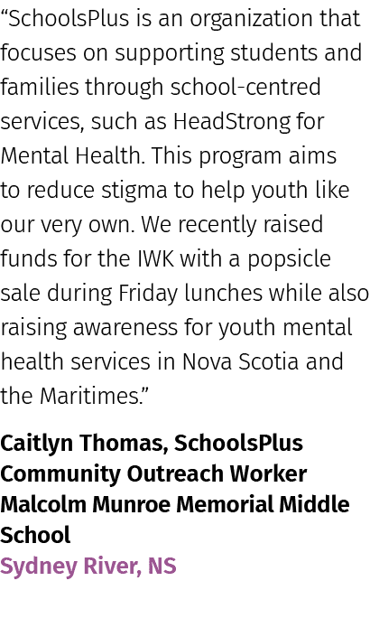 “SchoolsPlus is an organization that focuses on supporting students and families through school centred services, suc...