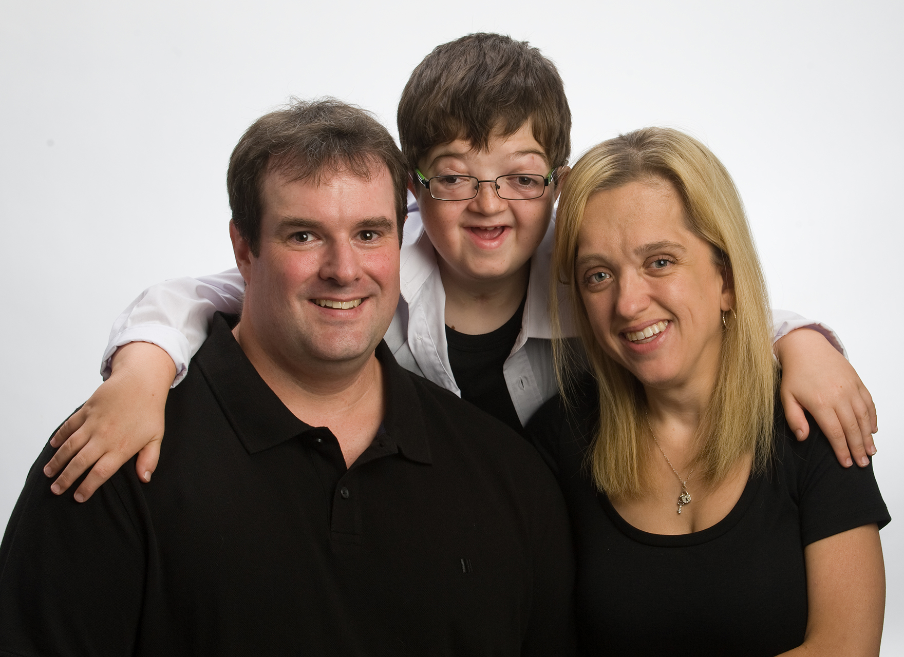 Logan Gibb and his parents