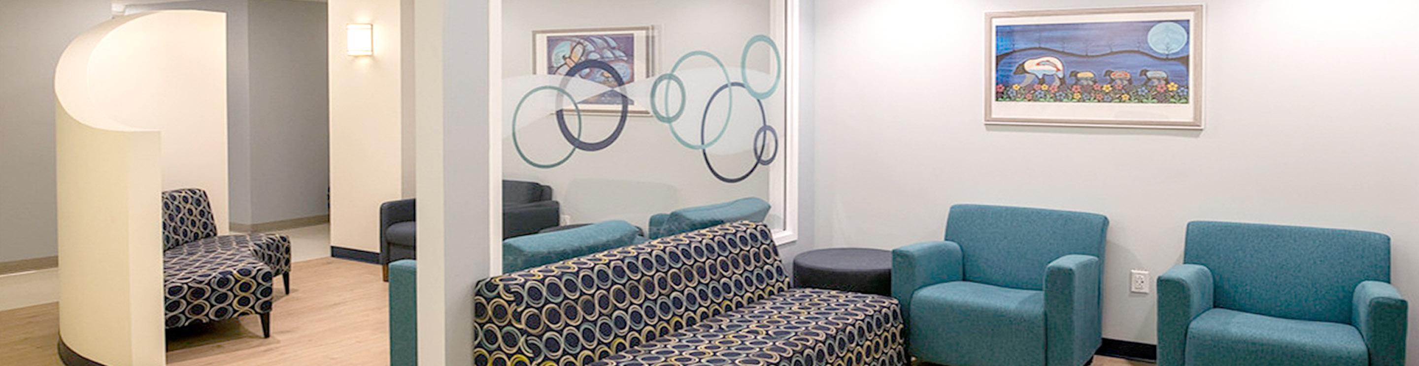 The waiting room for the IWK's 4th floor outpatient clinic 