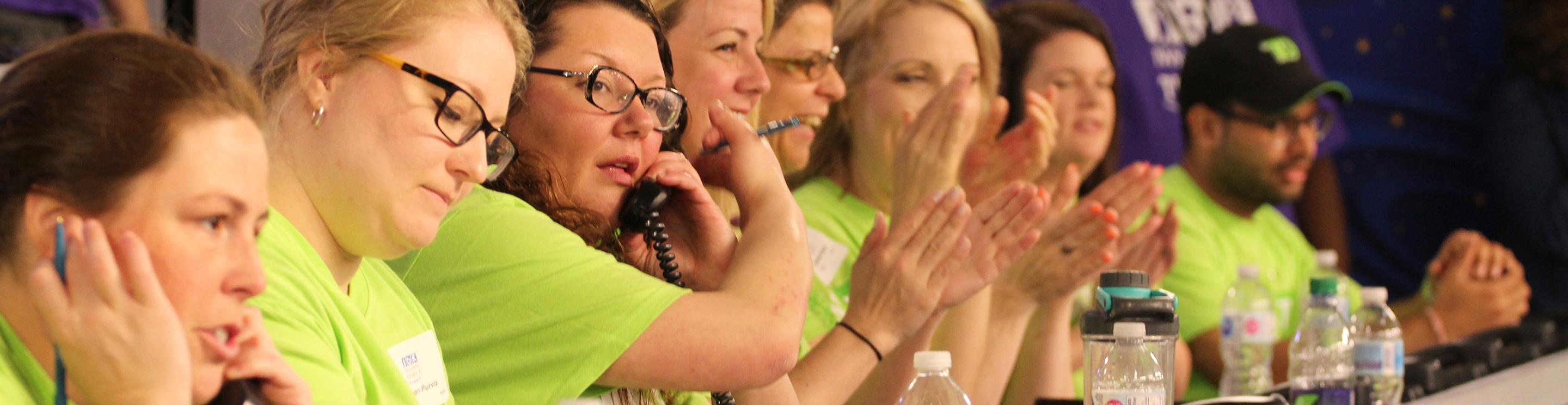 TD staff answering phones for Telethon
