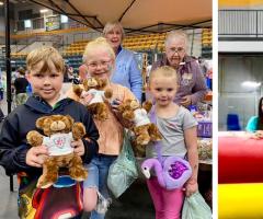 Children and families at a community fun day.